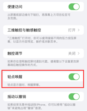 兰考苹果授权维修站分享iPhone轻点无法唤醒怎么办 