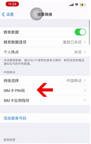 兰考苹果14维修网分享如何给iPhone14的SIM卡设置密码 