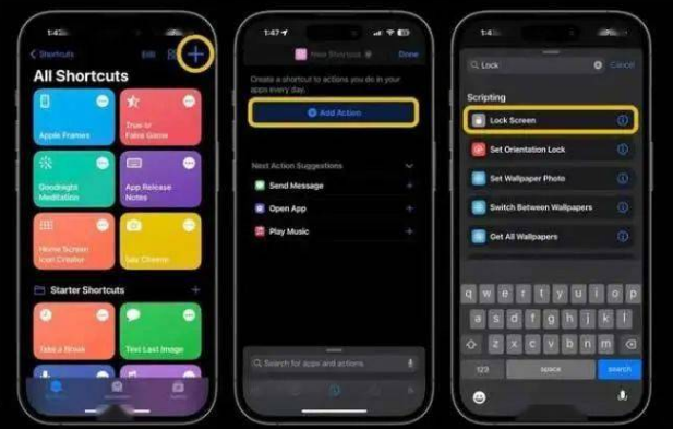 兰考苹果14锁屏维修店分享iPhone14升级iOS16.4后如何创建锁屏快捷方式 
